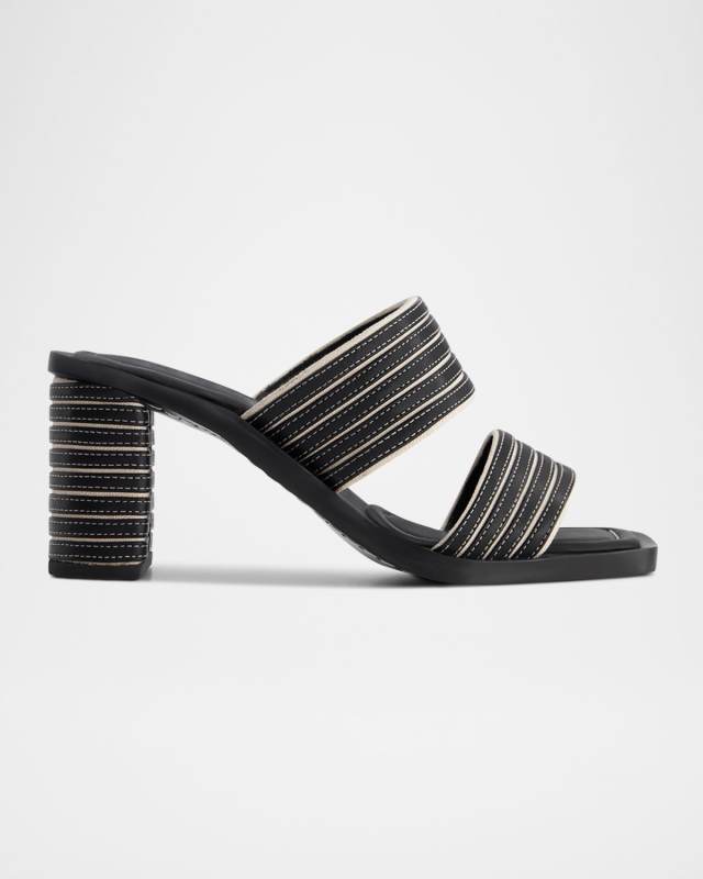 Bari Bicolor Dual-Band Slide Sandals